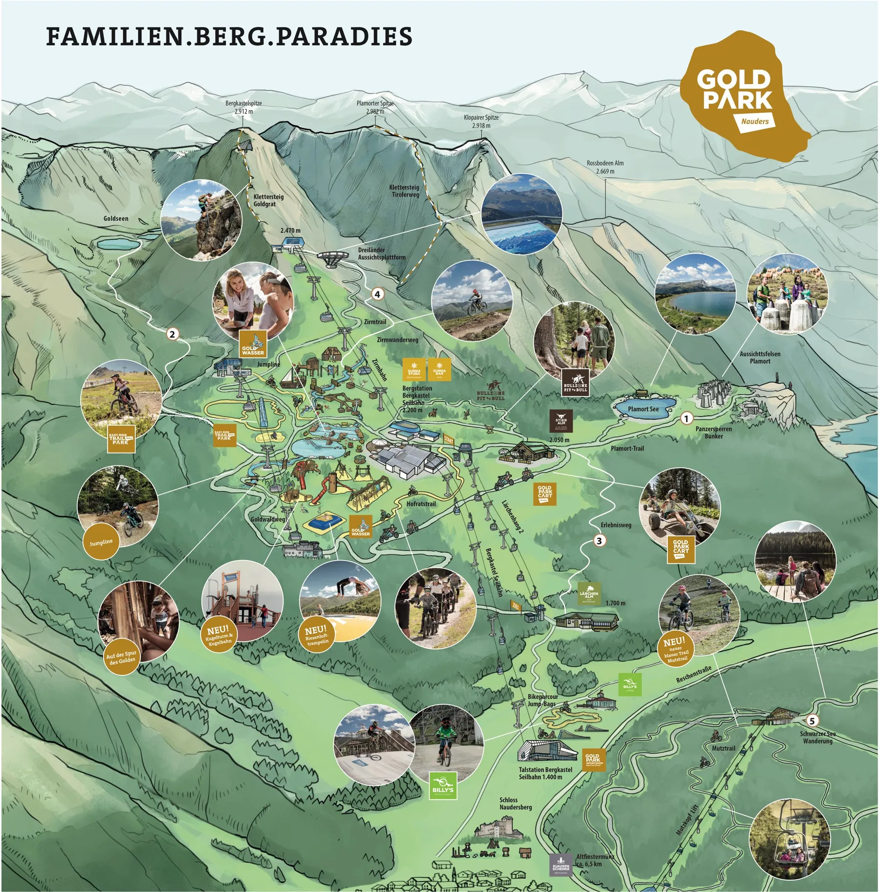 Het Goldpark als kaart.