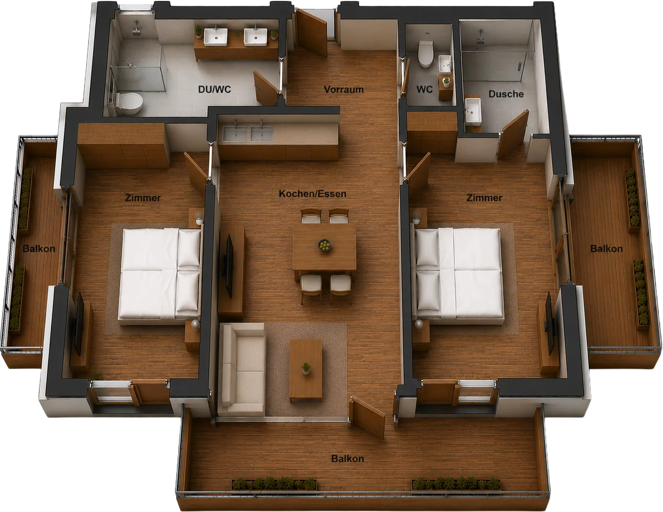 Grundriss Apartment Forza