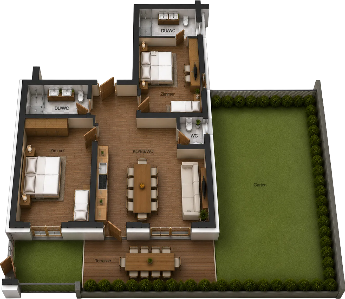 Grundriss Apartment Roi